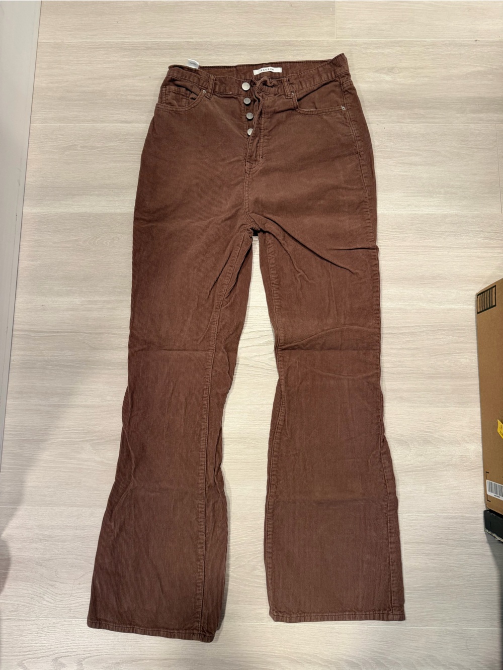 PACSUN velvet brown high rise boot pants